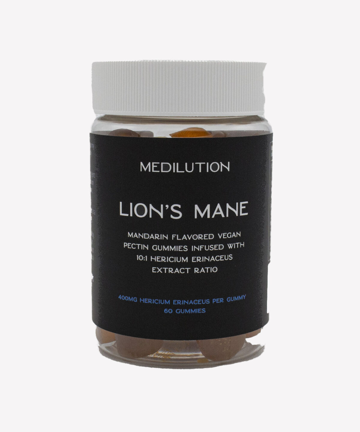 Lion's Mane Mushroom 400 mg Gummies - Mandarin Flavour - Image 1